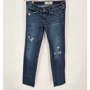 Hollister Y2K Low Rise Distressed Blue Denim Casual Grunge Skinny Jeans 28 / 7R